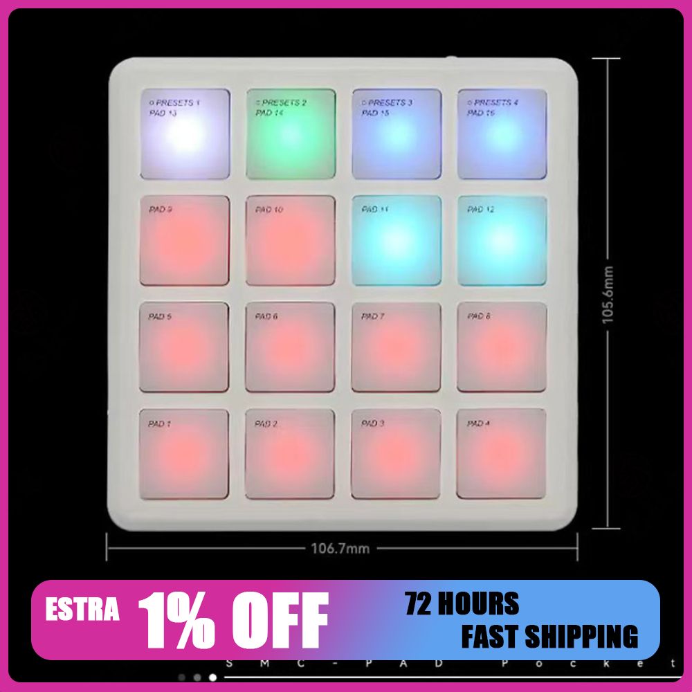 Midi Controller Pad - M-VAVE SMC-PAD POCKET Pengontrol Drum Pad
