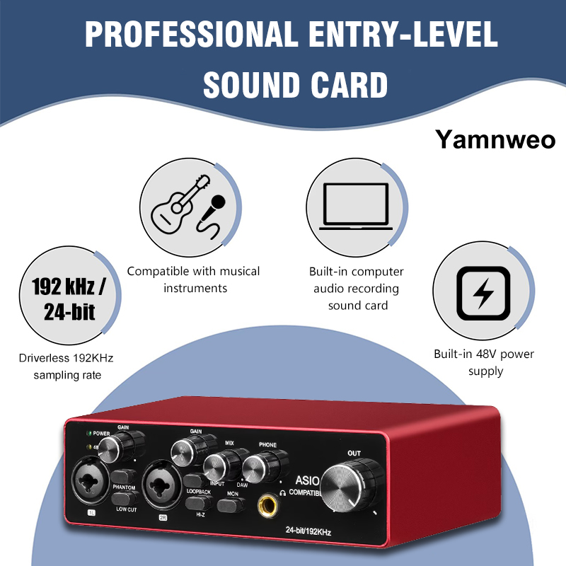 Audio Music Cut - YAMNWEO MD22 Antarmuka Audio USB Portabel