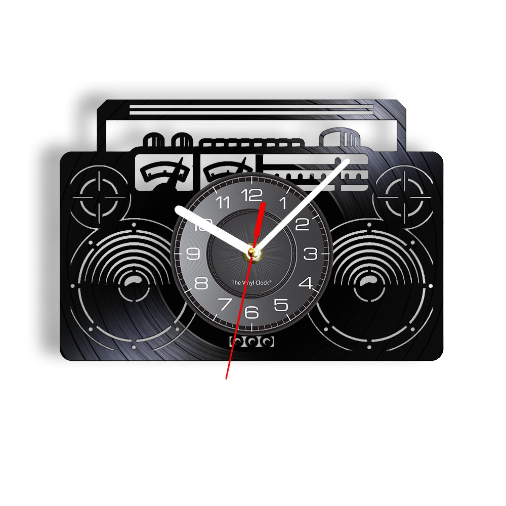 Audio Music Separate - Boombox Jam Dinding Perekam Radio Vinil