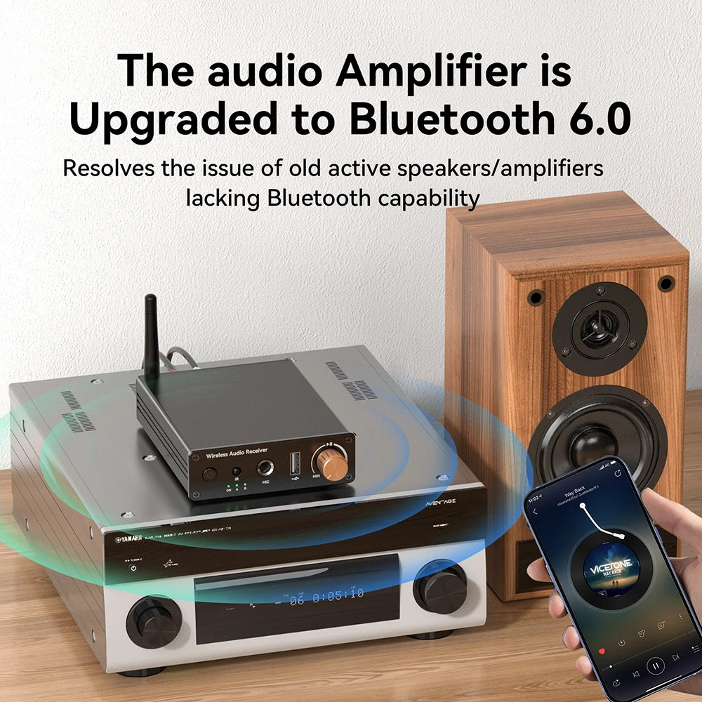 Contact Pickup Mic - Penerima Audio 6.0 Kompatibel dengan Bluetooth