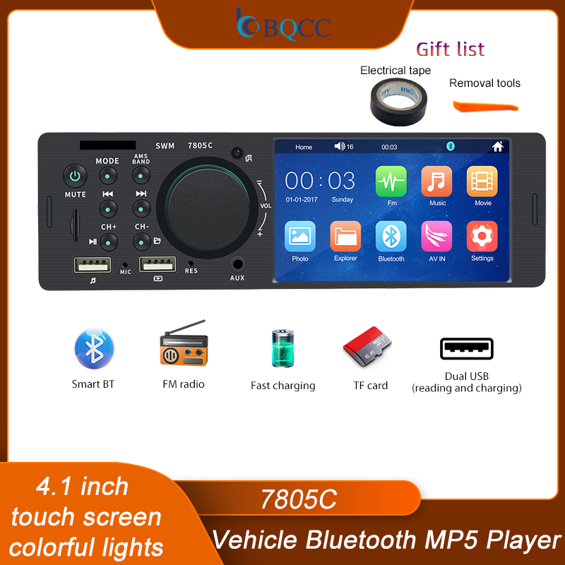 Audio Universal Music - BQCC 1 din4.1inci layar sentuh Radio