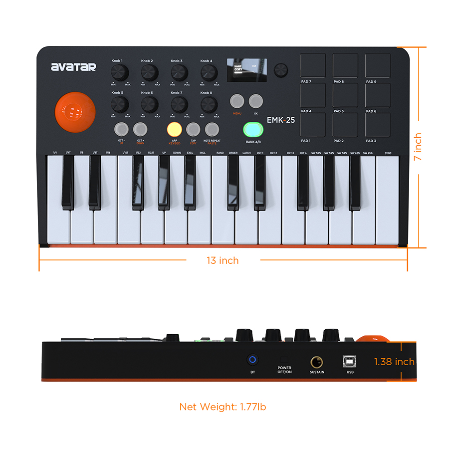 Keyboard MIDI Controller Denga - Midi Controller Pad ulasan dan harga