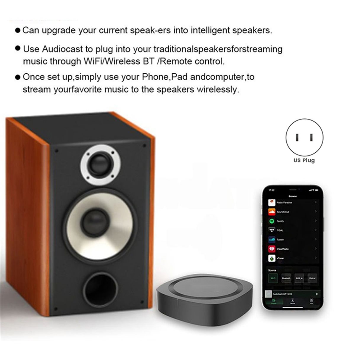 Audiocast Pro M20 Penerima Mus - Music Audio Pro ulasan dan harga