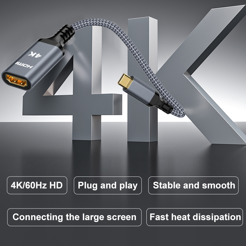 Adaptor USB C ke HDMI 4K @ 60H - Contact Pickup Mic ulasan dan harga