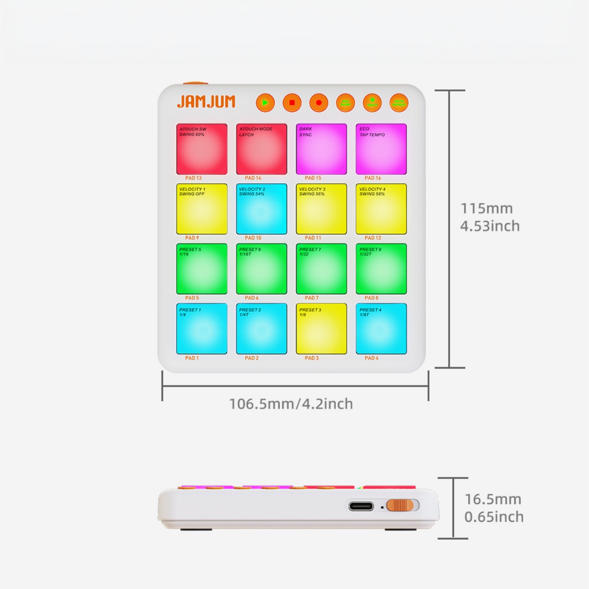 JAMJUM JP-MINI Wireless MIDI P - Midi Controller Pad ulasan dan harga