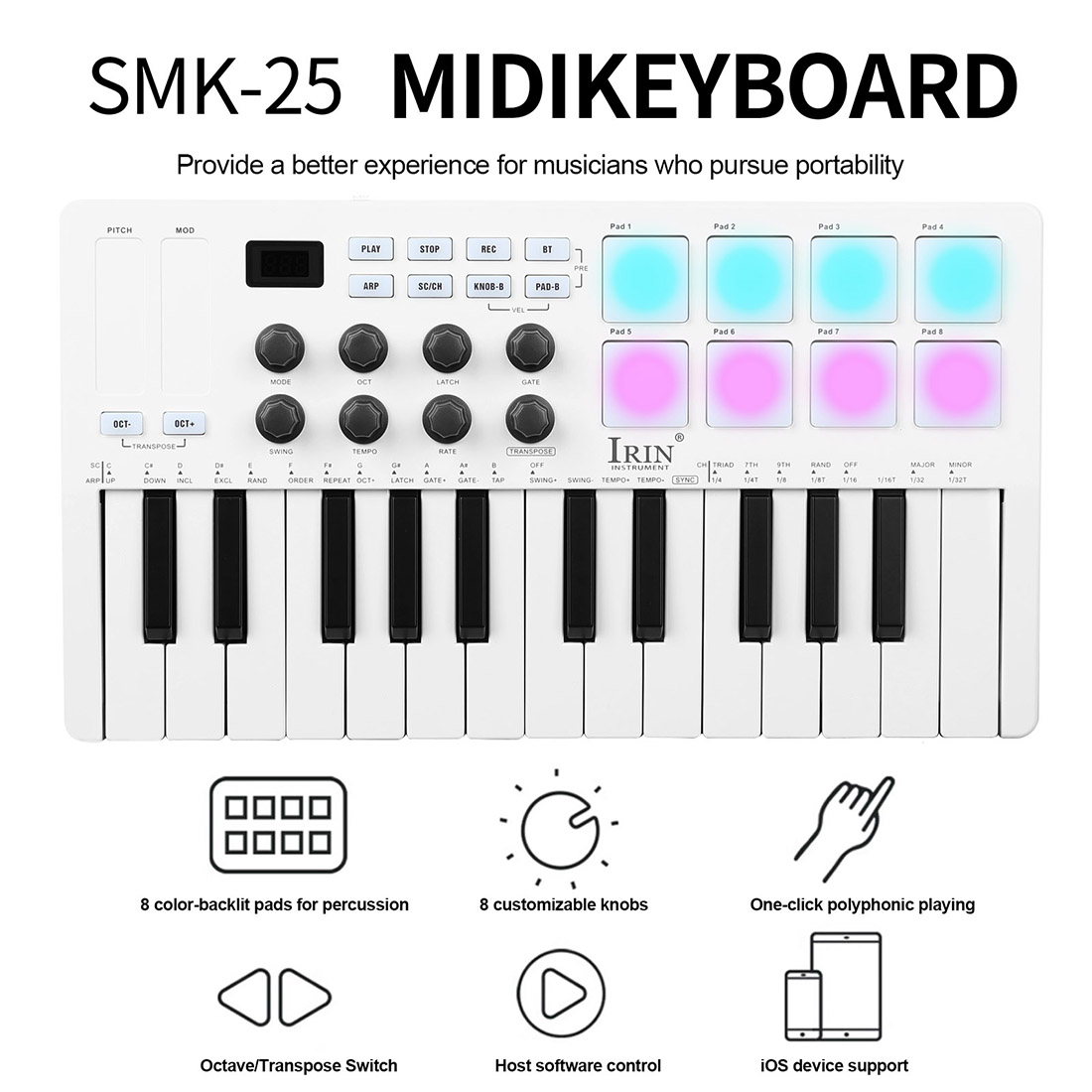 Keyboard MIDI Controller Porta - Midi Controller Pad ulasan dan harga