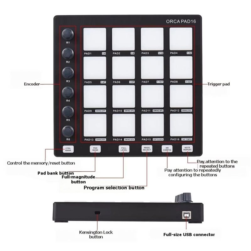 Keyboard Kontroler PAD16 untuk - Audio Music Dj ulasan dan harga