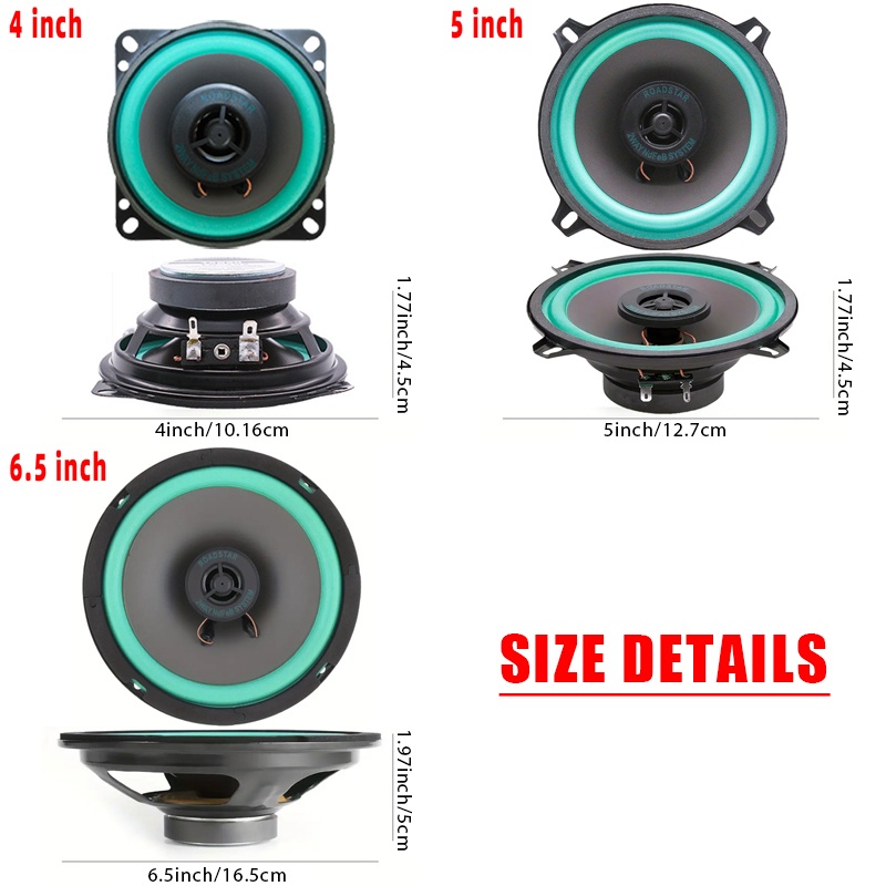 2PCS Speaker Koaksial Mobil 4/ - Audio Universal Music ulasan dan harga