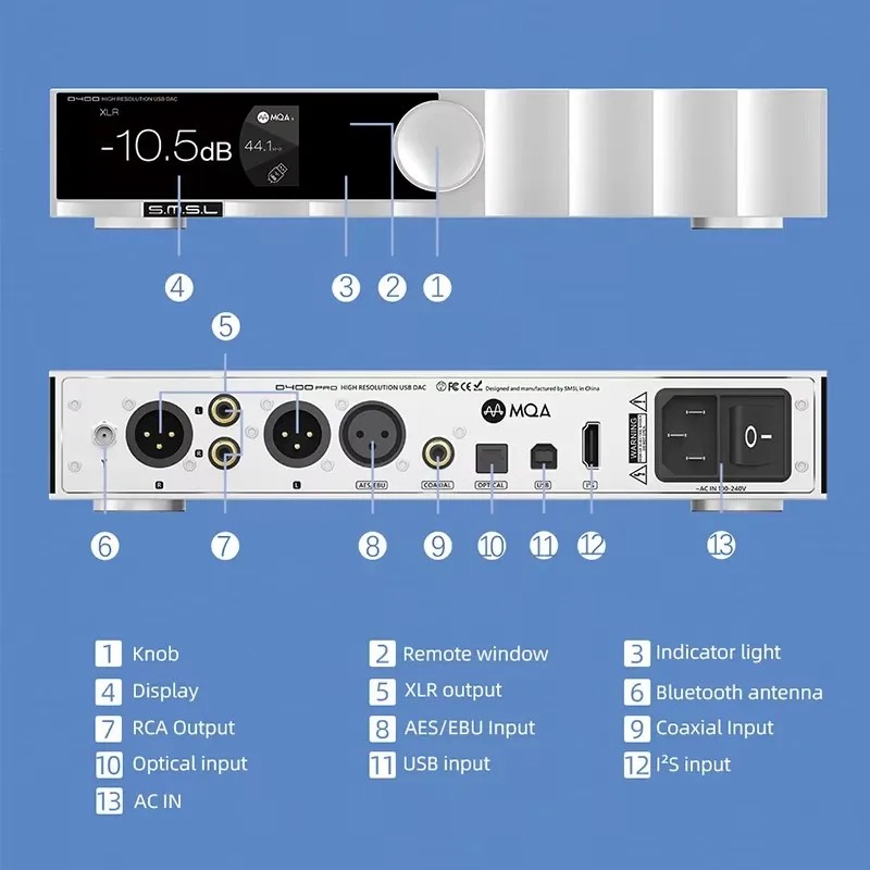 SMSL D400 PRO D400PRO Dekoder  - Music Audio Pro ulasan dan harga