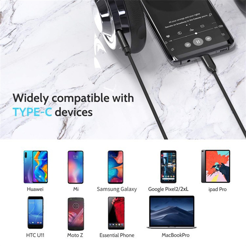 Kabel Audio Aux USB Tipe C ke  - Contact Pickup Mic ulasan dan harga
