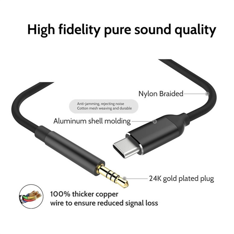 Kabel Audio Aux USB Tipe C ke  - Contact Pickup Mic ulasan dan harga